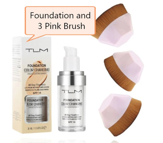 Temperature-Adapting Liquid Foundation and Concealer, Portable Natural Color Makeup Foundation, BB Cream Concealer