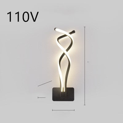 LED wall lamp, Nordic Minimalist, suitable for bedroom bedside.