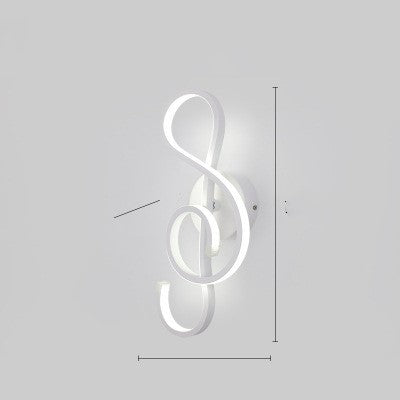 LED wall lamp, Nordic Minimalist, suitable for bedroom bedside.