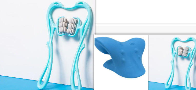 Multifunctional Manual Six-Wheel Neck Massager: A Roller Tool for Massage Relief