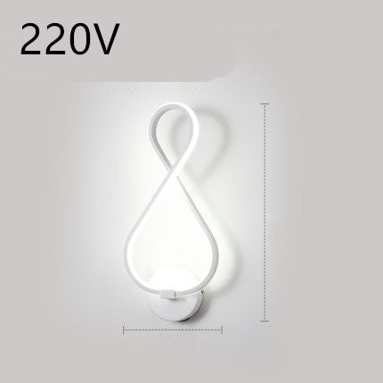 LED wall lamp, Nordic Minimalist, suitable for bedroom bedside.