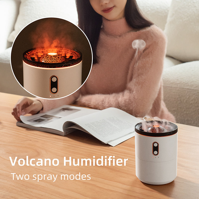 Volcanic Flame Atmosphere heater Aroma Essential Oil Diffuser USB Portable Jellyfish Air Humidifier Night Light Lamp Fragrance Humidifier