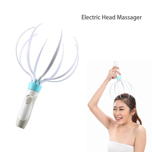 Electric Head Massager with Scalp Vibration, Eight-Claw Design for Household Use and Body Care