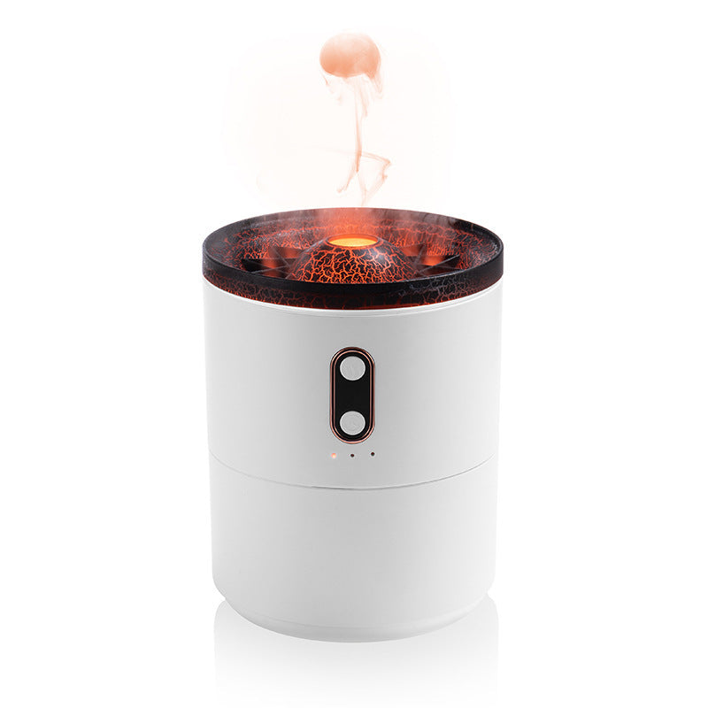 Volcanic Flame Atmosphere heater Aroma Essential Oil Diffuser USB Portable Jellyfish Air Humidifier Night Light Lamp Fragrance Humidifier