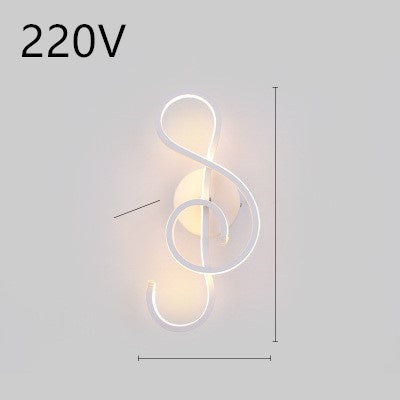 LED wall lamp, Nordic Minimalist, suitable for bedroom bedside.