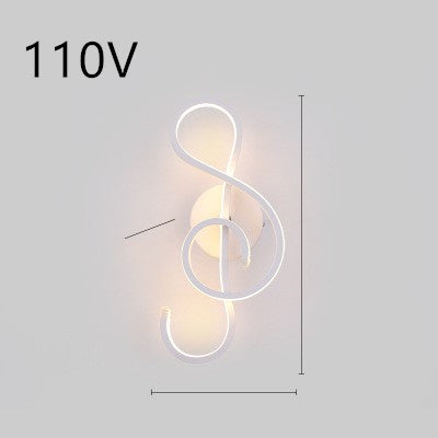 LED wall lamp, Nordic Minimalist, suitable for bedroom bedside.