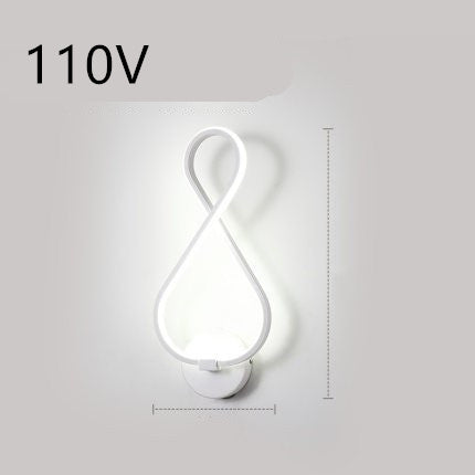 LED wall lamp, Nordic Minimalist, suitable for bedroom bedside.