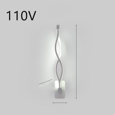 LED wall lamp, Nordic Minimalist, suitable for bedroom bedside.