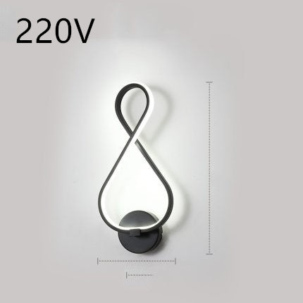 LED wall lamp, Nordic Minimalist, suitable for bedroom bedside.